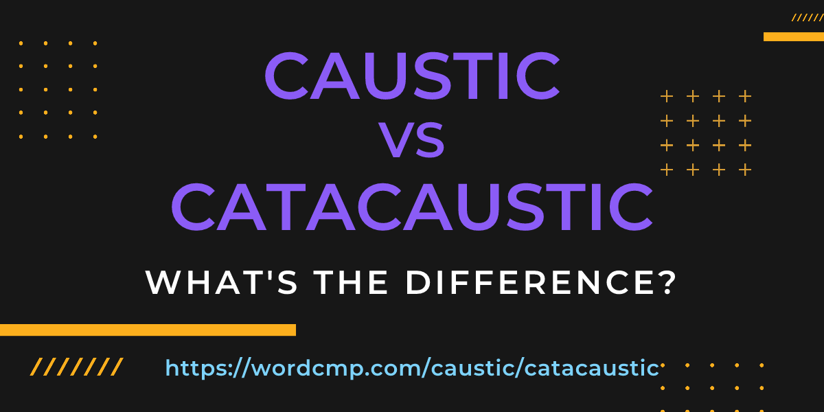 Difference between caustic and catacaustic