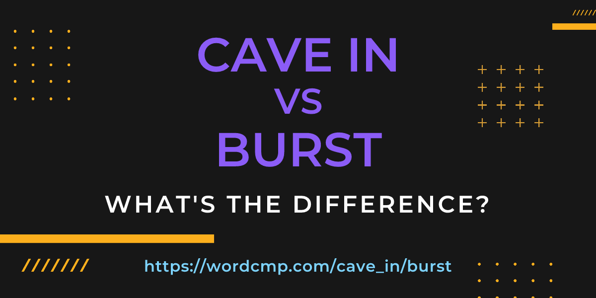 Difference between cave in and burst