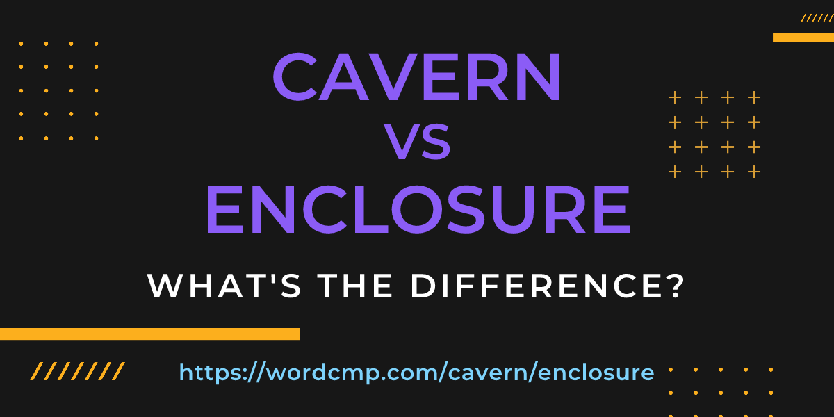 Difference between cavern and enclosure