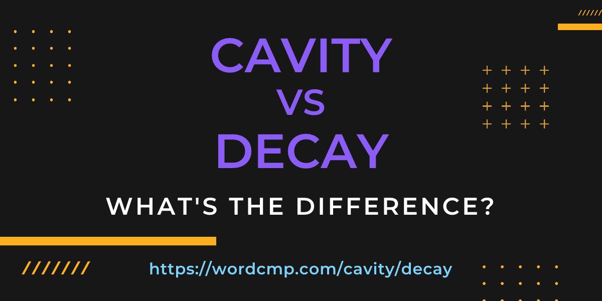 Difference between cavity and decay