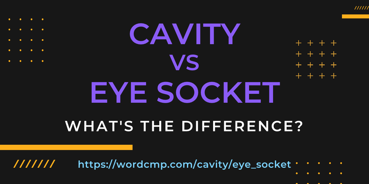 Difference between cavity and eye socket