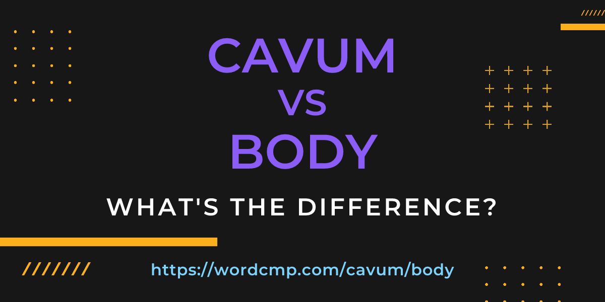 Difference between cavum and body