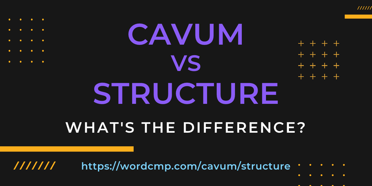 Difference between cavum and structure
