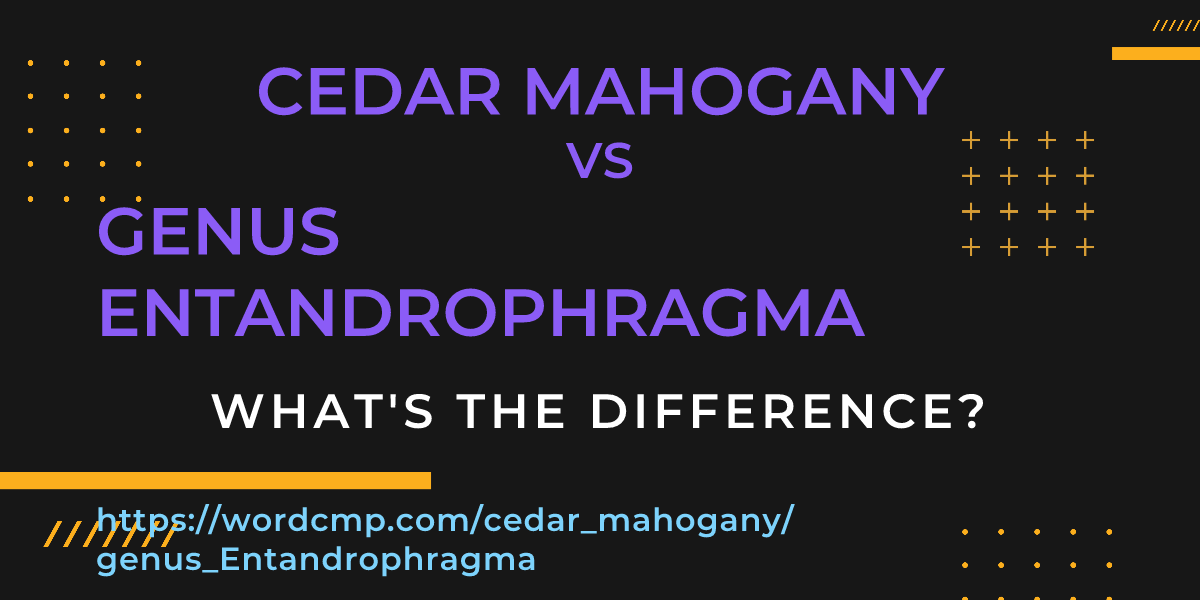 Difference between cedar mahogany and genus Entandrophragma