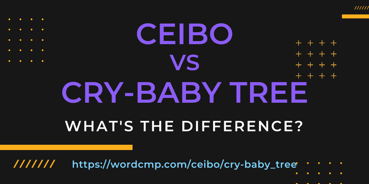 Difference between ceibo and cry-baby tree