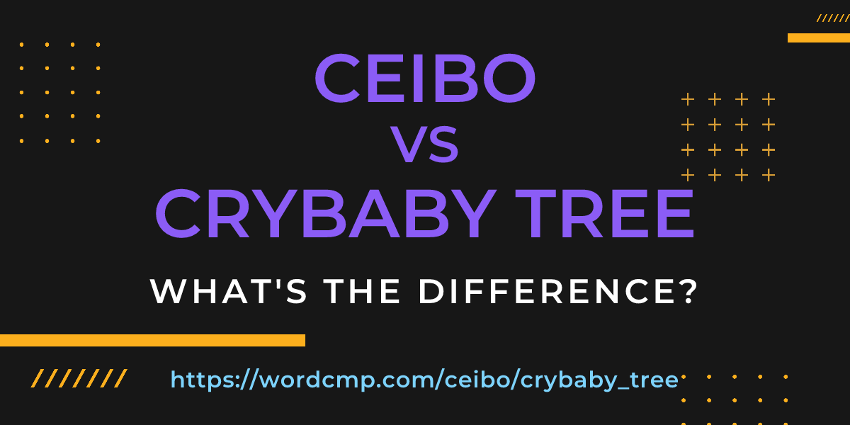 Difference between ceibo and crybaby tree
