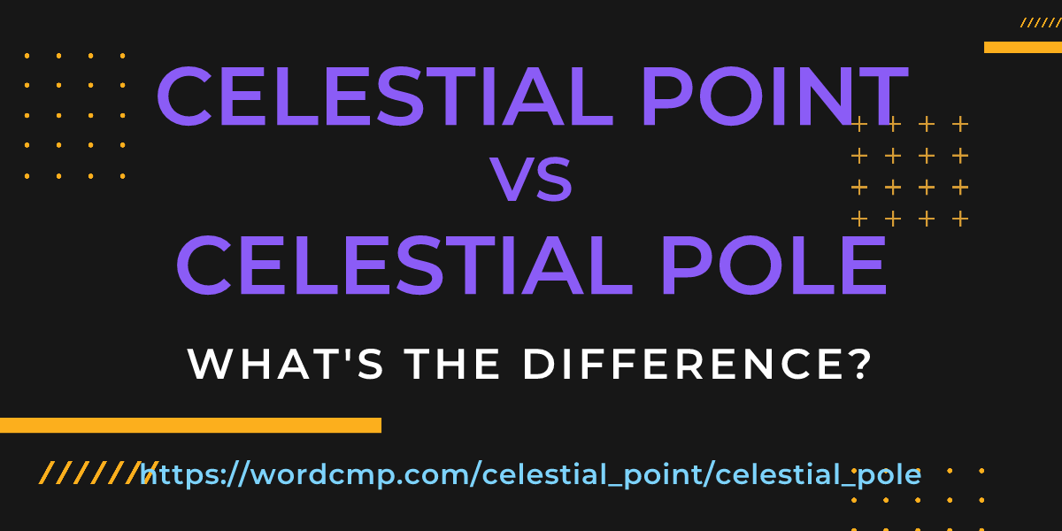 Difference between celestial point and celestial pole