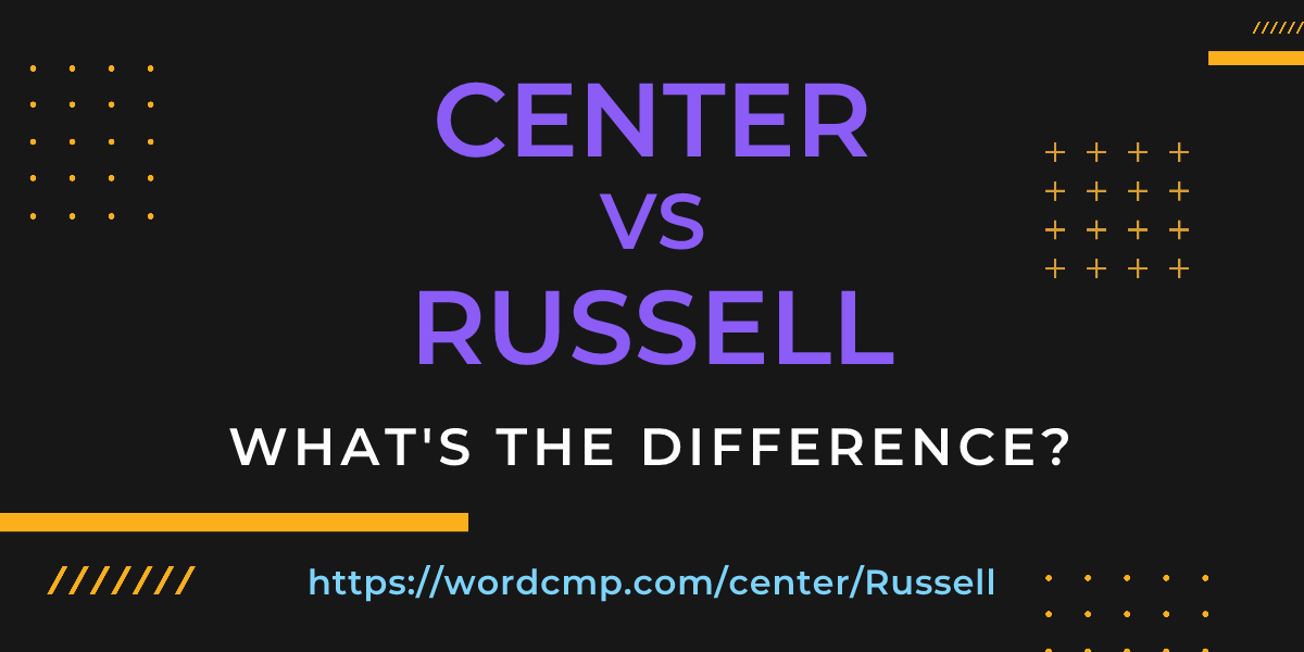 Difference between center and Russell
