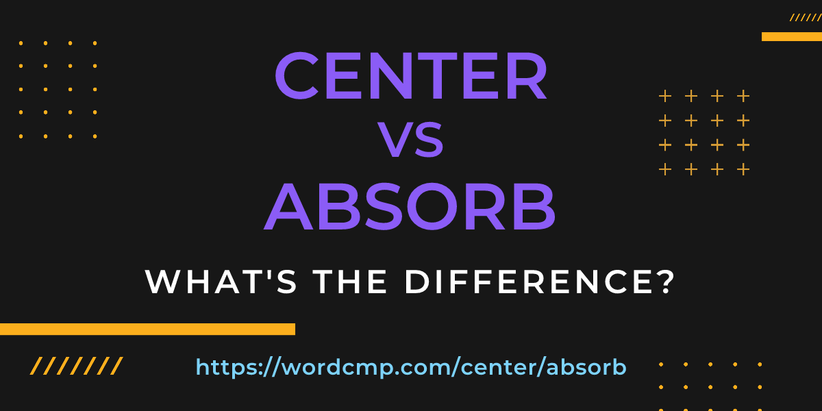 Difference between center and absorb