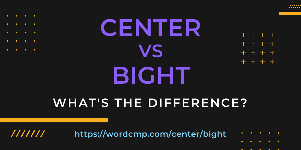 Difference between center and bight