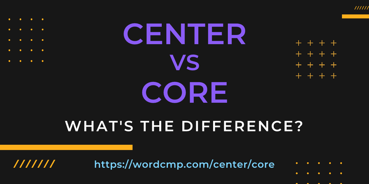 Difference between center and core
