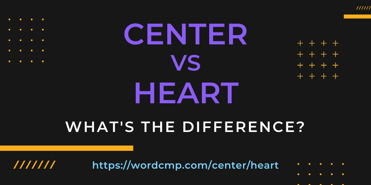 Difference between center and heart