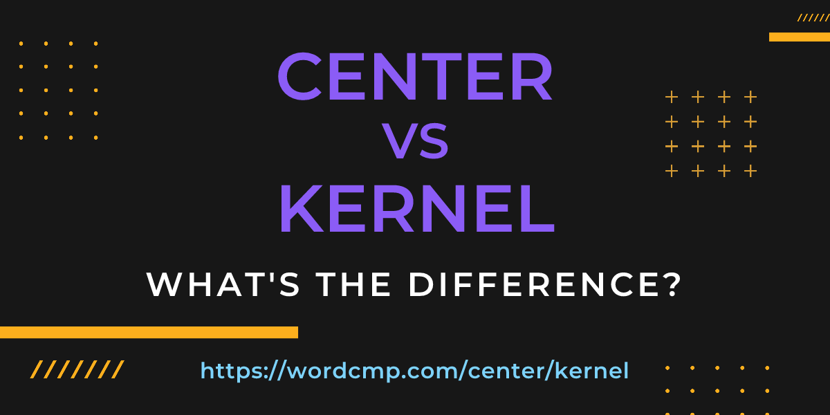 Difference between center and kernel