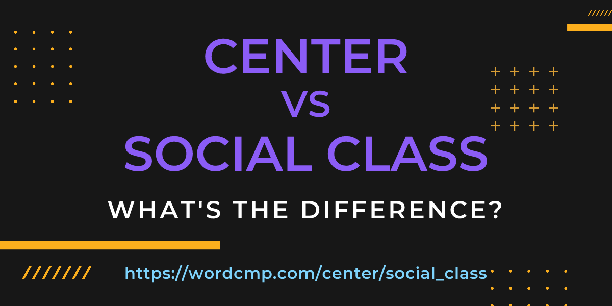 Difference between center and social class