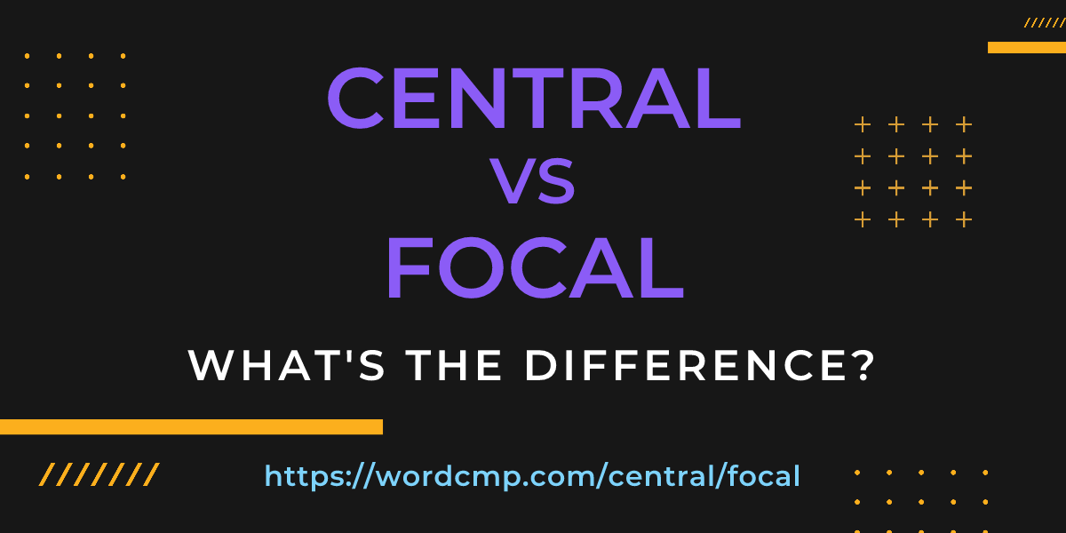 Difference between central and focal