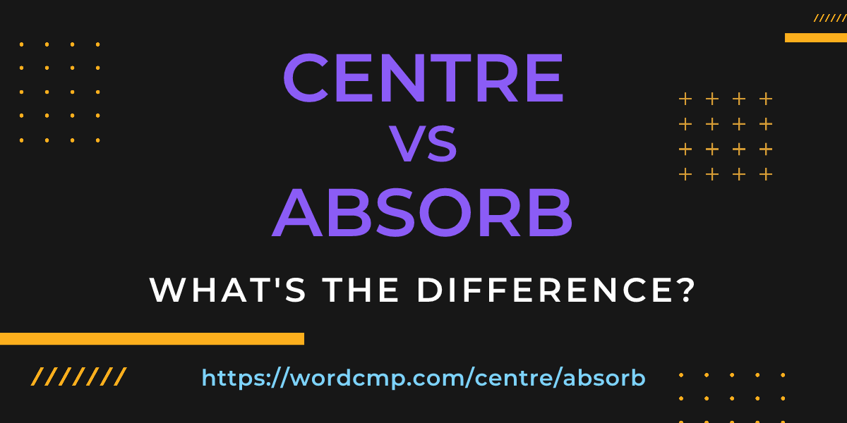 Difference between centre and absorb