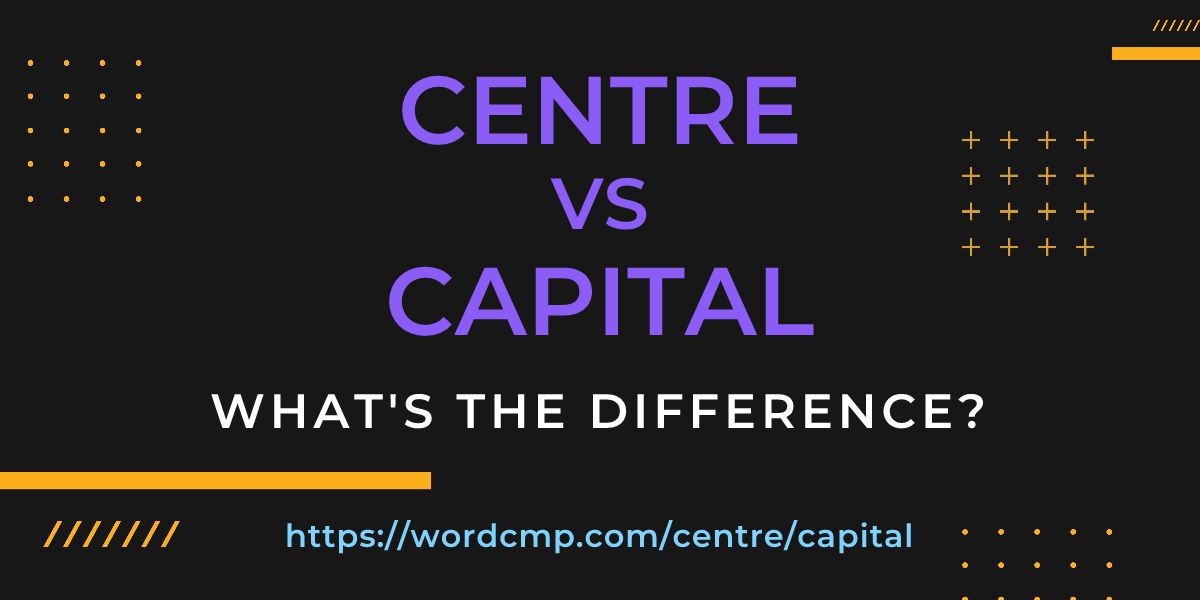 Difference between centre and capital