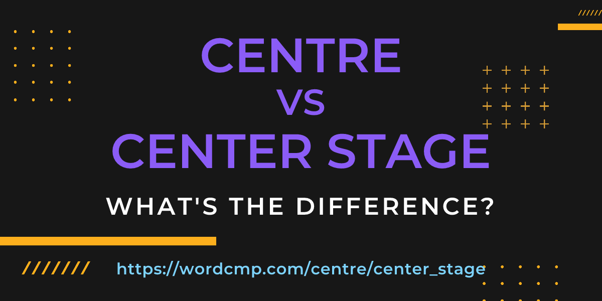 Difference between centre and center stage