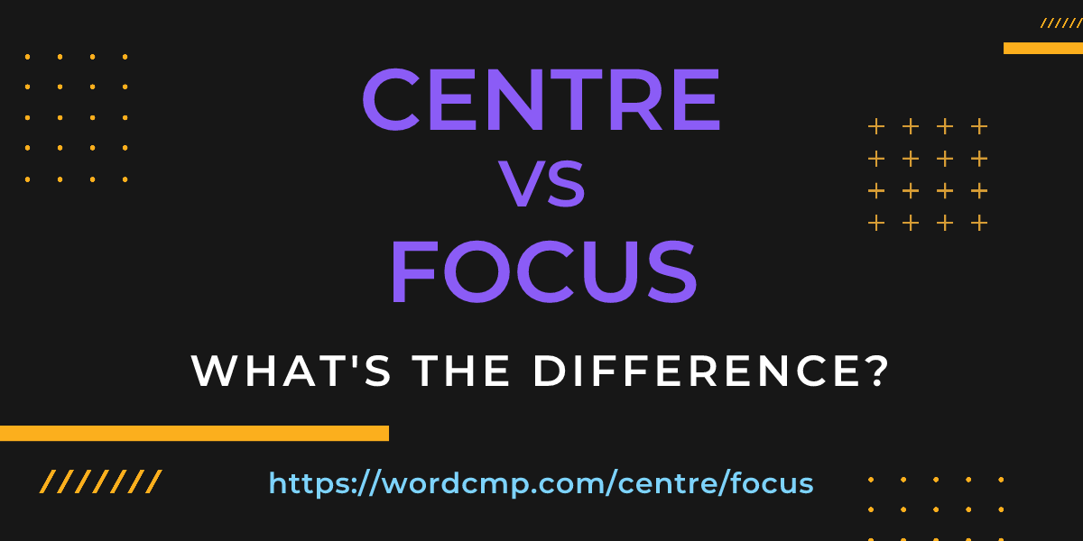 Difference between centre and focus