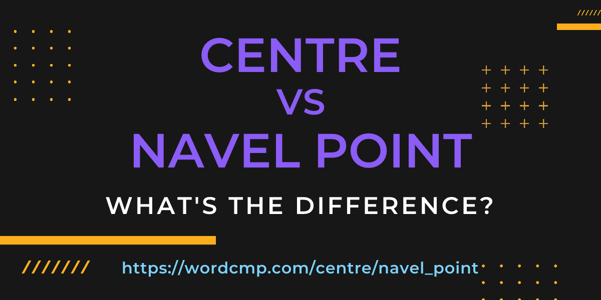 Difference between centre and navel point