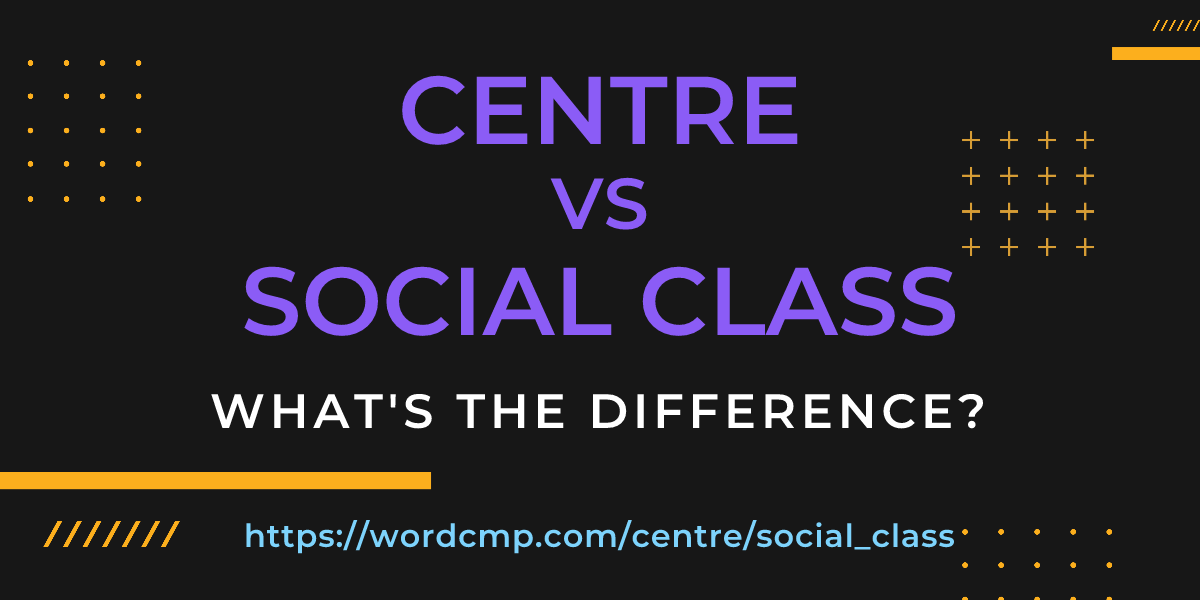 Difference between centre and social class