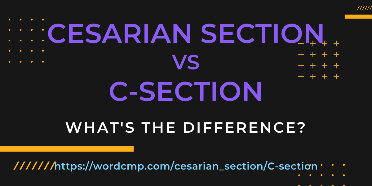 Difference between cesarian section and C-section