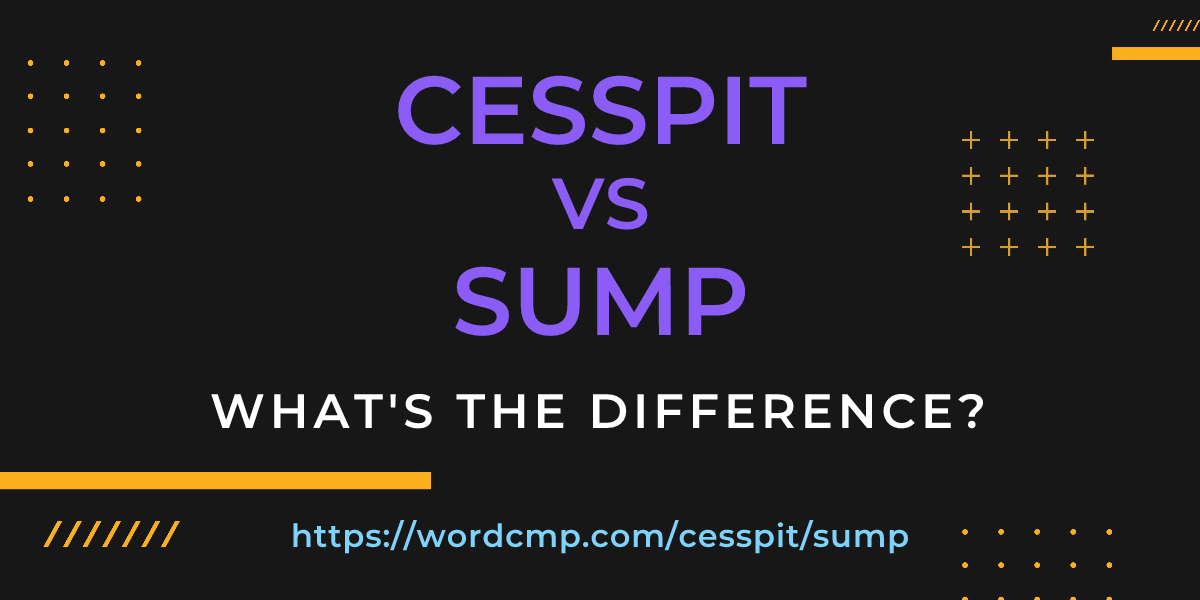 Difference between cesspit and sump