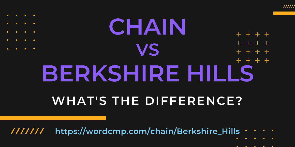 Difference between chain and Berkshire Hills