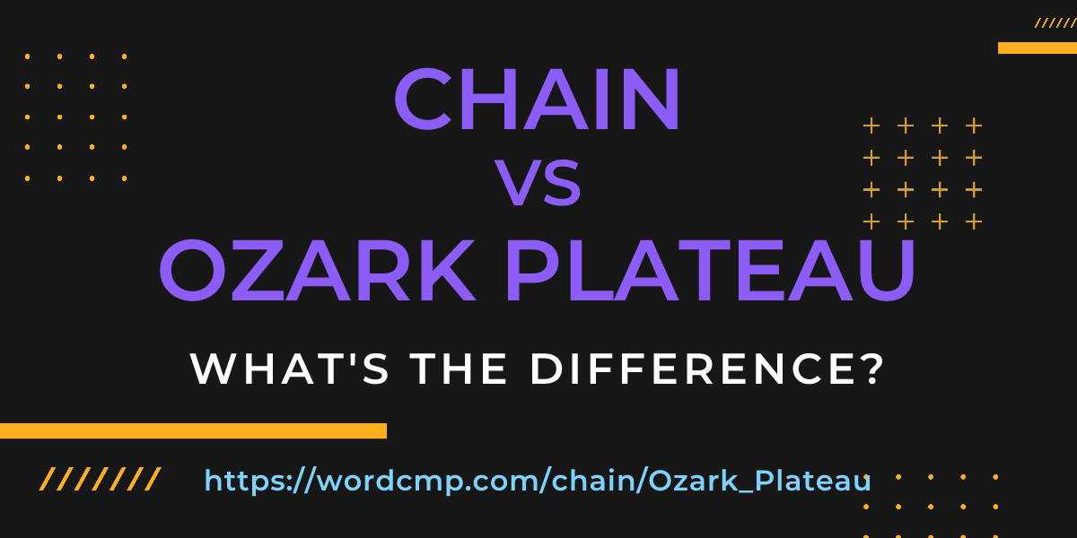 Difference between chain and Ozark Plateau