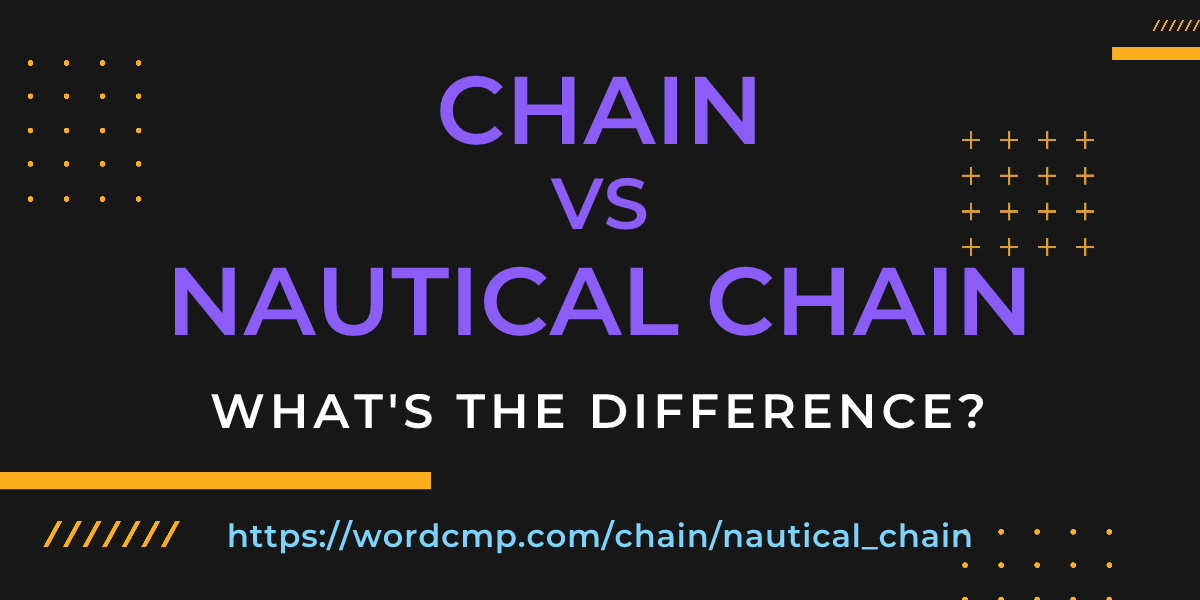 Difference between chain and nautical chain