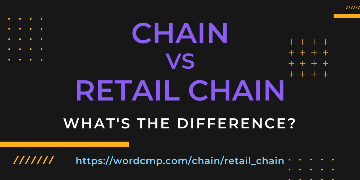 Difference between chain and retail chain