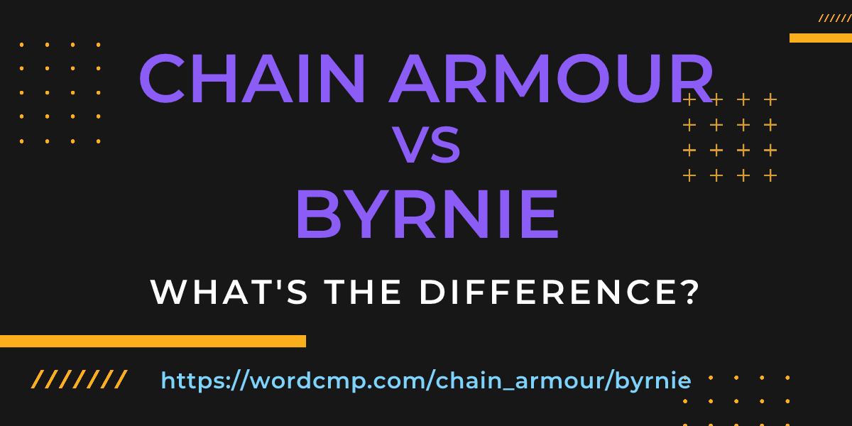 Difference between chain armour and byrnie