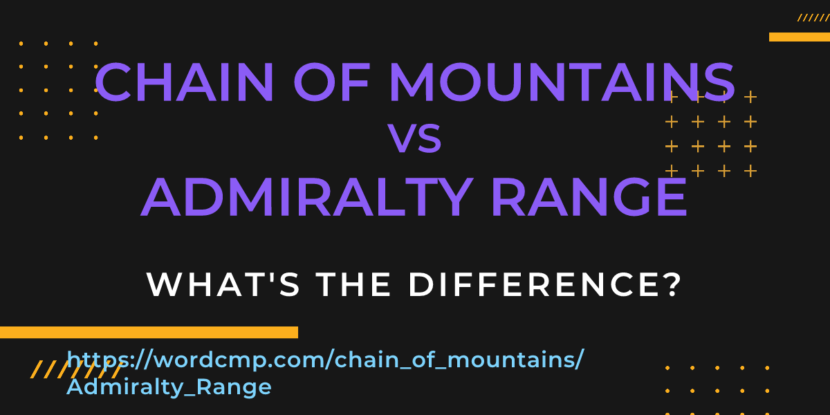 Difference between chain of mountains and Admiralty Range