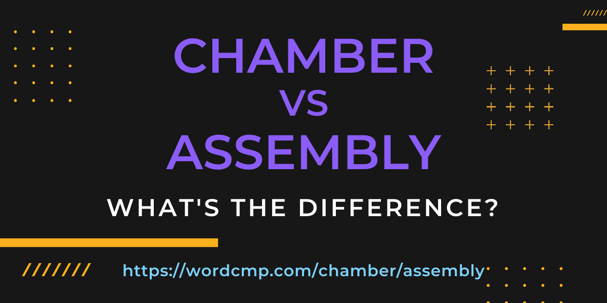 Difference between chamber and assembly