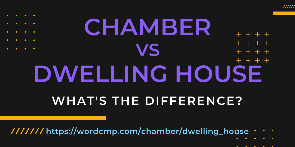 Difference between chamber and dwelling house