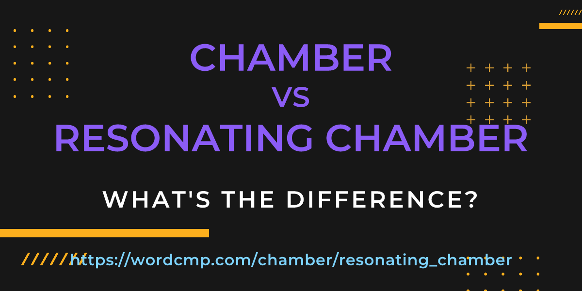 Difference between chamber and resonating chamber