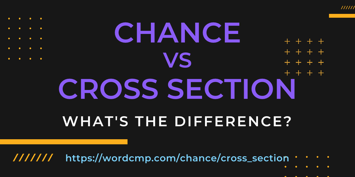 Difference between chance and cross section