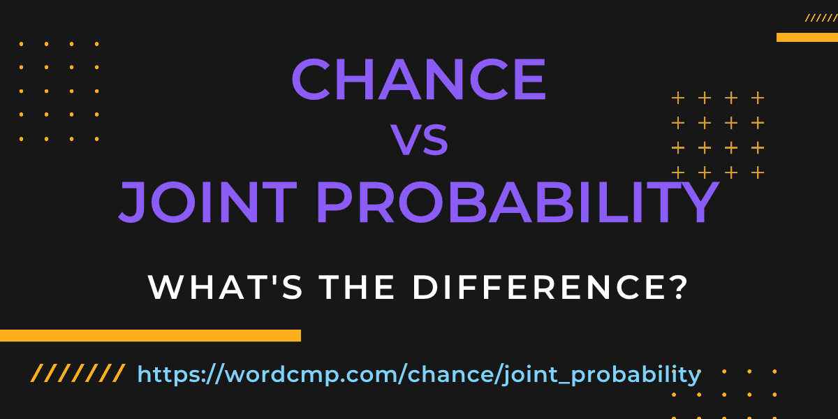 Difference between chance and joint probability