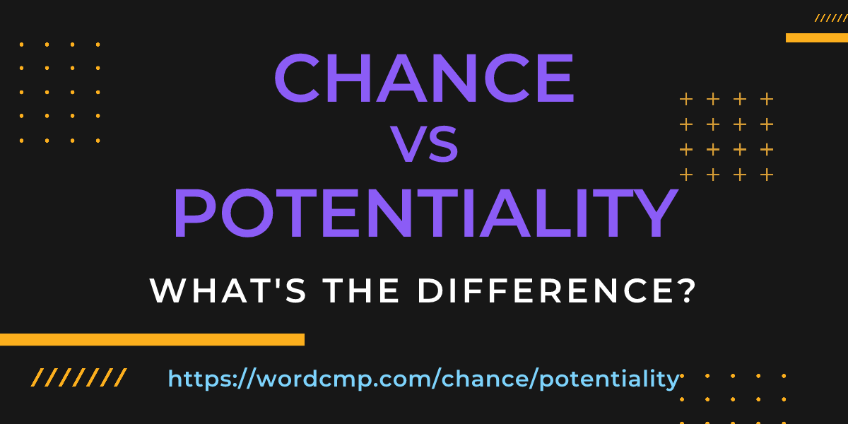 Difference between chance and potentiality