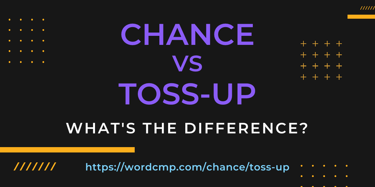 Difference between chance and toss-up
