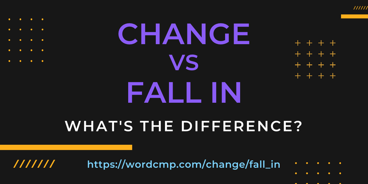 Difference between change and fall in