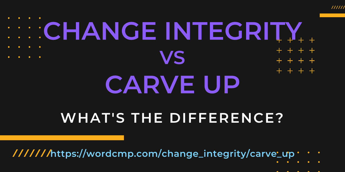 Difference between change integrity and carve up