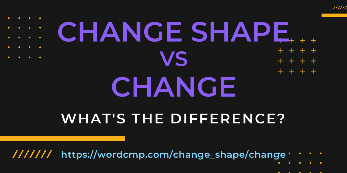 Difference between change shape and change