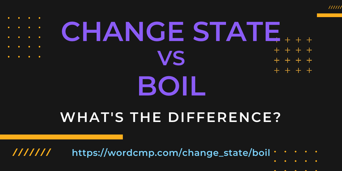 Difference between change state and boil