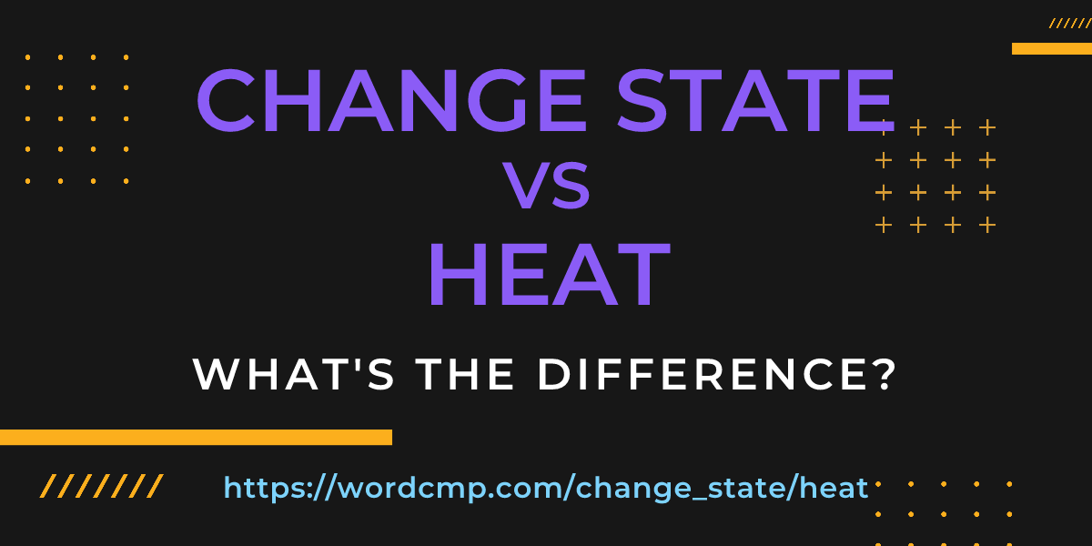 Difference between change state and heat