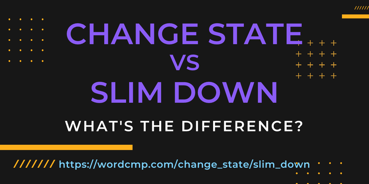 Difference between change state and slim down