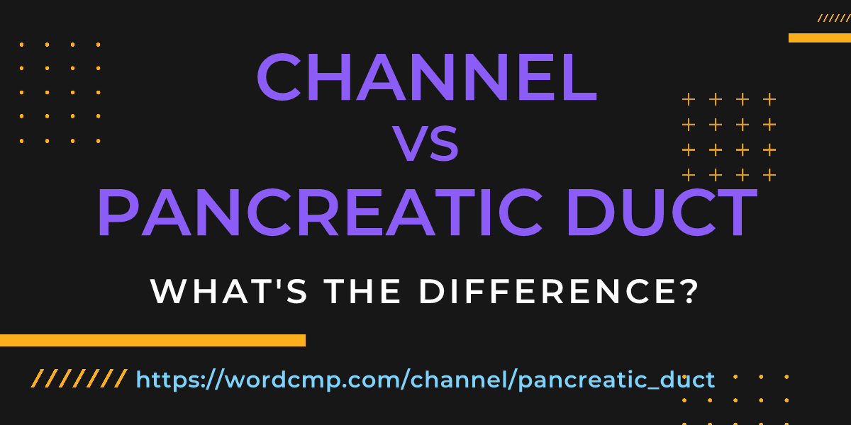 Difference between channel and pancreatic duct