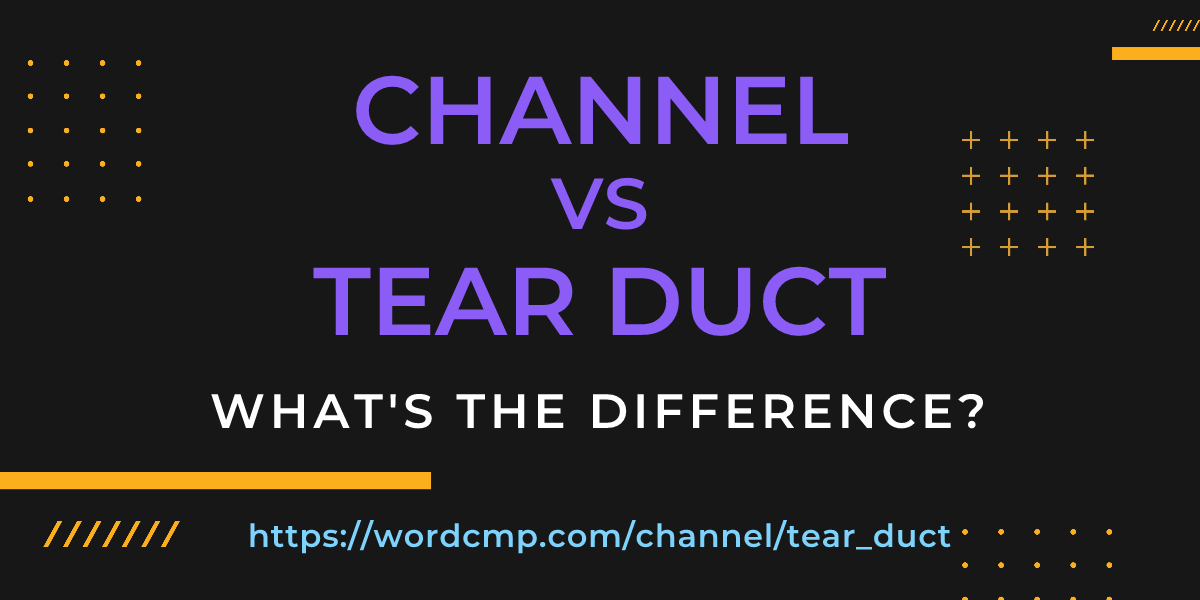 Difference between channel and tear duct
