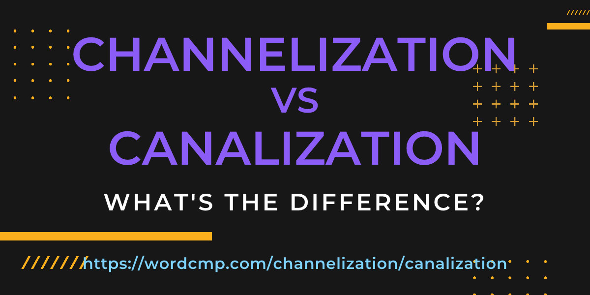 Difference between channelization and canalization