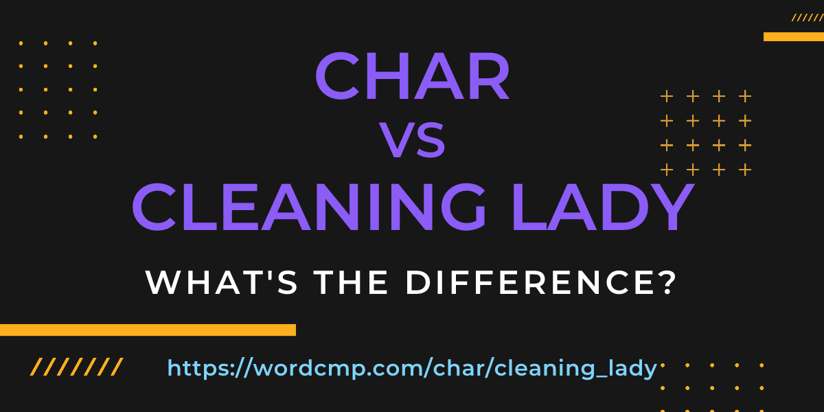 Difference between char and cleaning lady